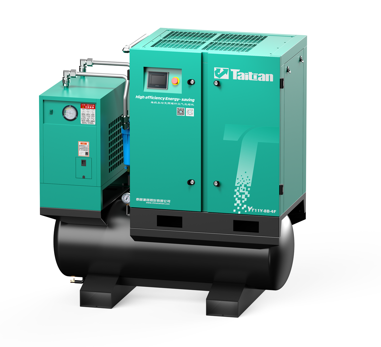 YT系列集成單級(jí)永磁變頻(風(fēng)冷)一體螺桿壓縮機(jī)